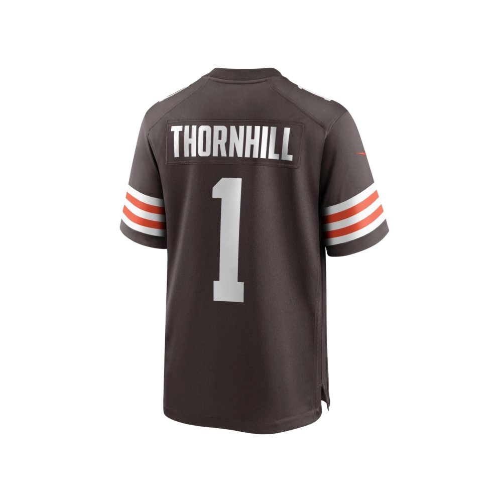 Mens Cleveland Browns Juan Thornhill Brown Game Player Jersey