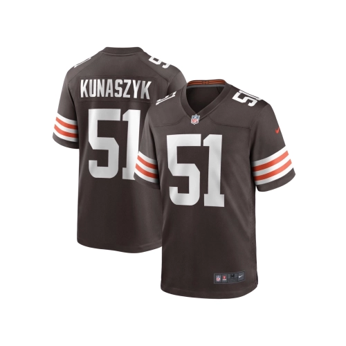 Mens Cleveland Browns Jordan Kunaszyk Brown Game Player Jersey