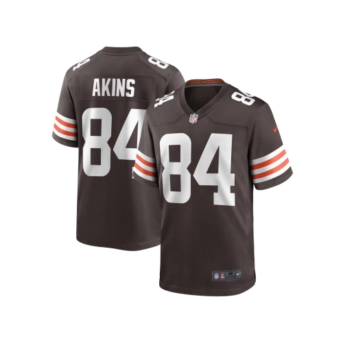 Mens Cleveland Browns Jordan Akins Brown Team Game Jersey