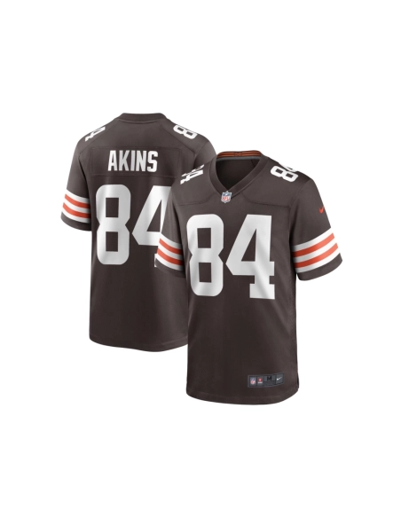 Mens Cleveland Browns Jordan Akins Brown Team Game Jersey
