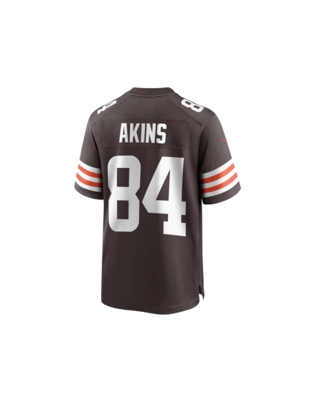 Mens Cleveland Browns Jordan Akins Brown Team Game Jersey