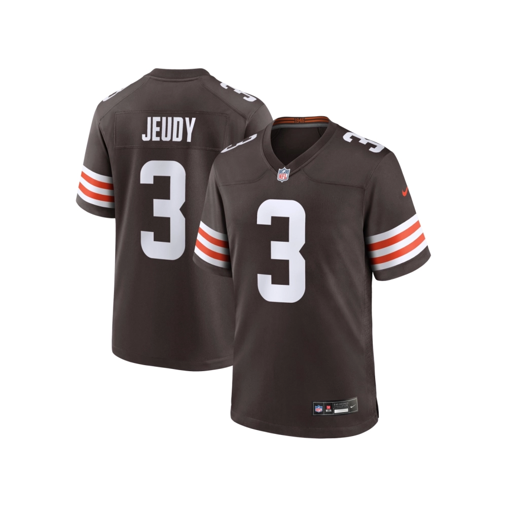 Mens Cleveland Browns Jerry Jeudy Brown Game Jersey