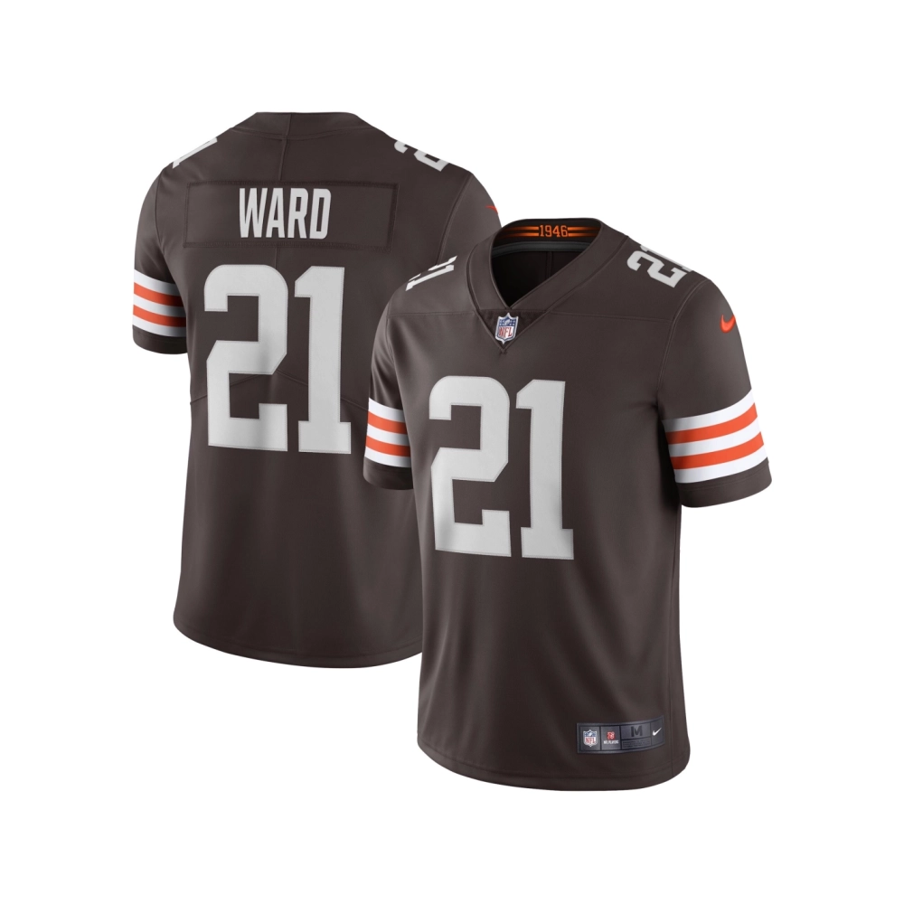 Mens Cleveland Browns Denzel Ward Brown Vapor Limited Jersey