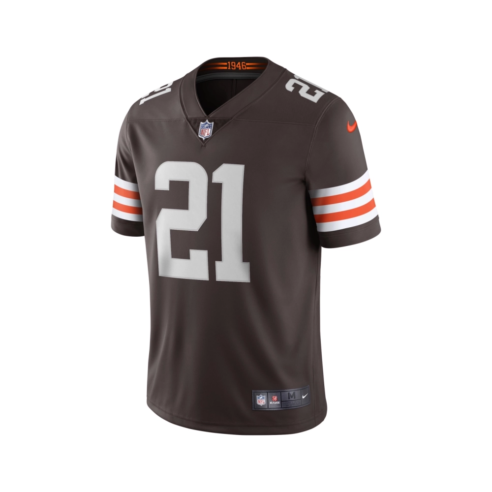Mens Cleveland Browns Denzel Ward Brown Vapor Limited Jersey