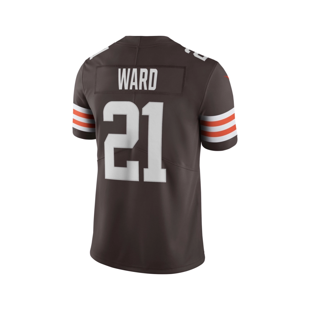 Mens Cleveland Browns Denzel Ward Brown Vapor Limited Jersey