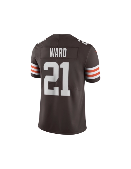 Mens Cleveland Browns Denzel Ward Brown Vapor Limited Jersey