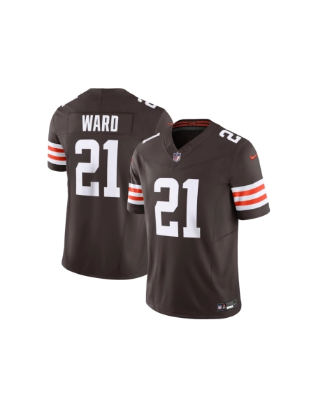 Mens Cleveland Browns Denzel Ward Brown Vapor F.U.S.E. Limited Jersey