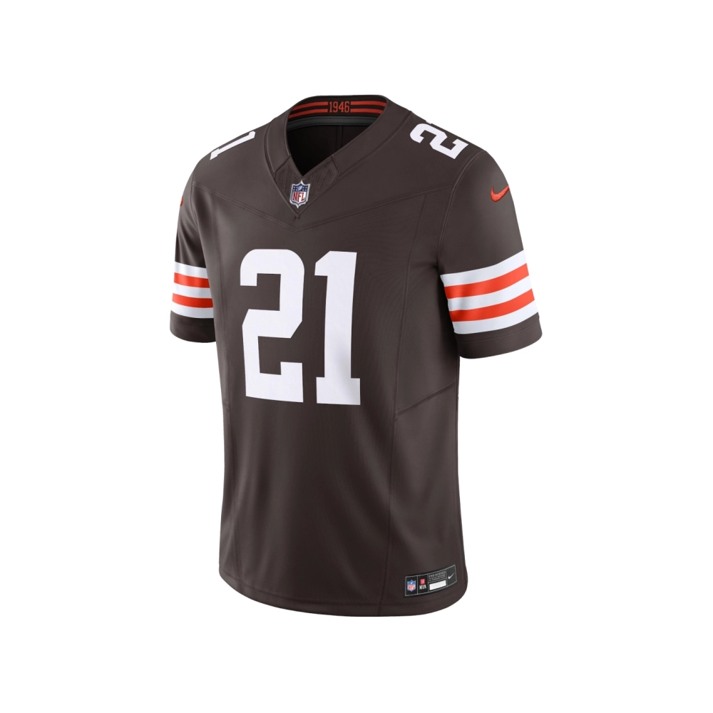 Mens Cleveland Browns Denzel Ward Brown Vapor F.U.S.E. Limited Jersey