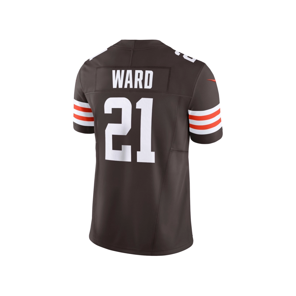 Mens Cleveland Browns Denzel Ward Brown Vapor F.U.S.E. Limited Jersey