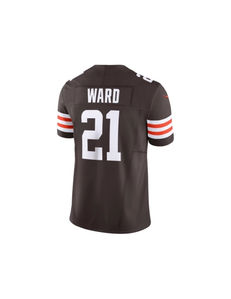 Mens Cleveland Browns Denzel Ward Brown Vapor F.U.S.E. Limited Jersey