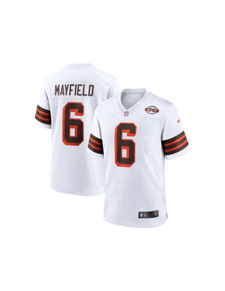 Mens Cleveland Browns Baker Mayfield White 1946 Collection Alternate Game Jersey