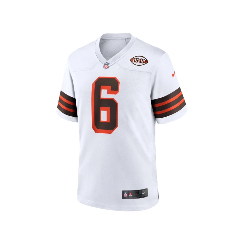 Mens Cleveland Browns Baker Mayfield White 1946 Collection Alternate Game Jersey