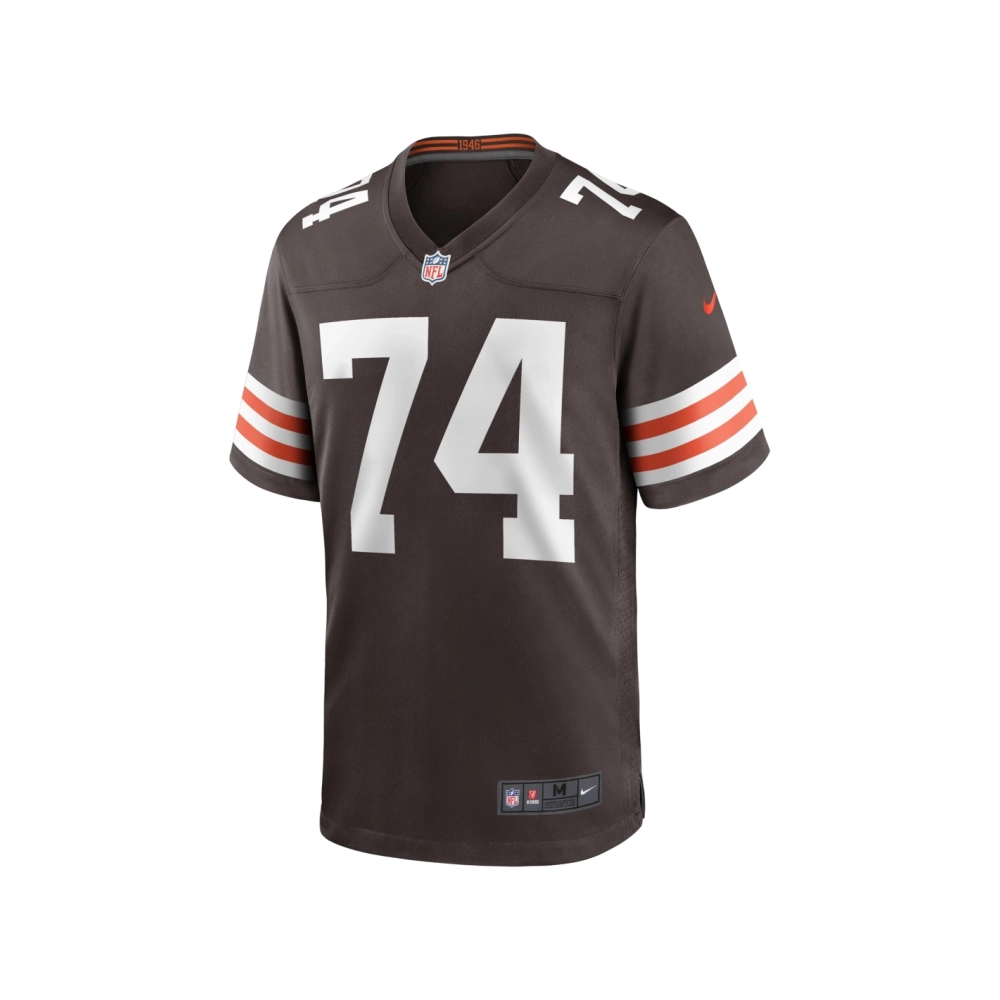 Mens Cleveland Browns Alex Leatherwood Brown Team Game Jersey