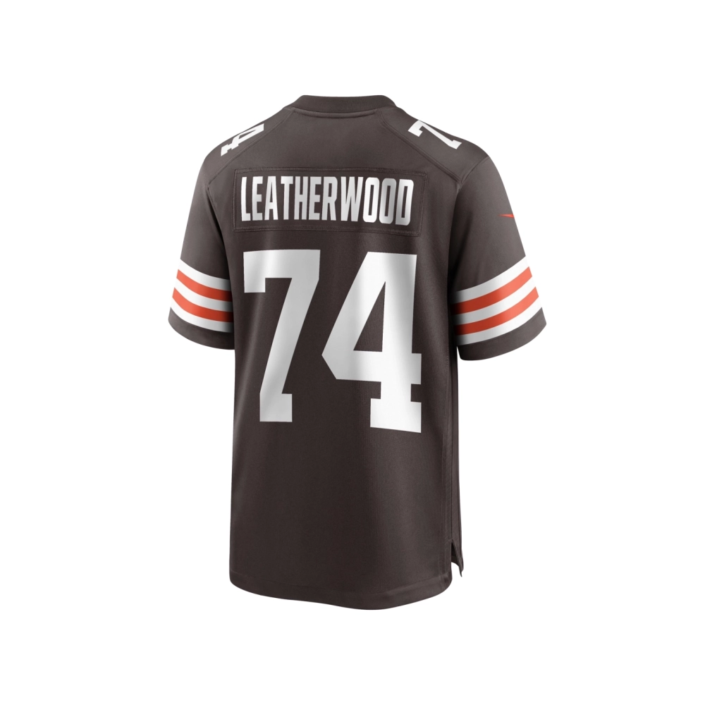 Mens Cleveland Browns Alex Leatherwood Brown Team Game Jersey