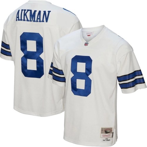 Mens Dallas Cowboys Troy Aikman White Legacy Replica Jersey