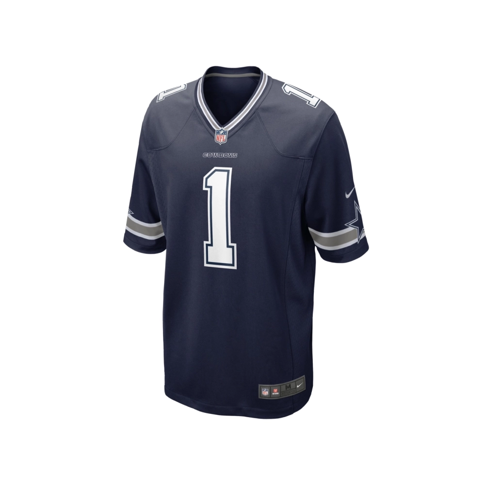 Mens Dallas Cowboys Number 1 Dad Navy Game Jersey