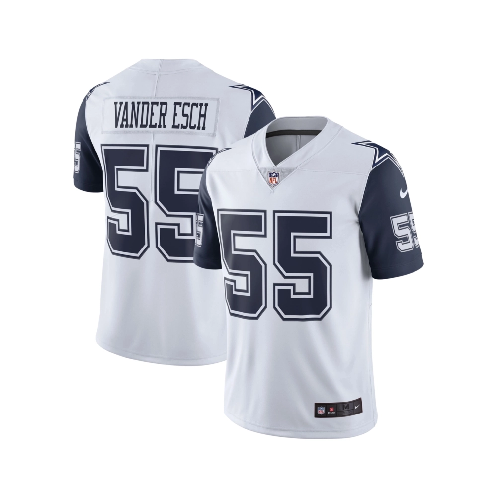 Mens Dallas Cowboys Leighton Vander Esch White Color Rush Vapor Limited Jersey