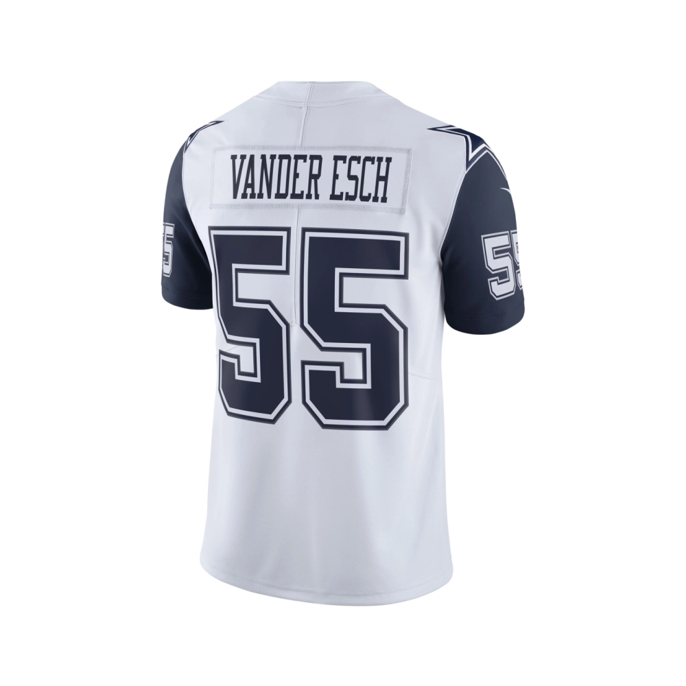 Mens Dallas Cowboys Leighton Vander Esch White Color Rush Vapor Limited Jersey
