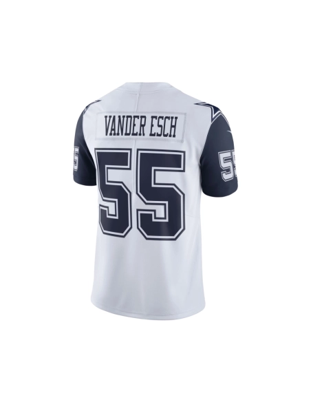 Mens Dallas Cowboys Leighton Vander Esch White Color Rush Vapor Limited Jersey