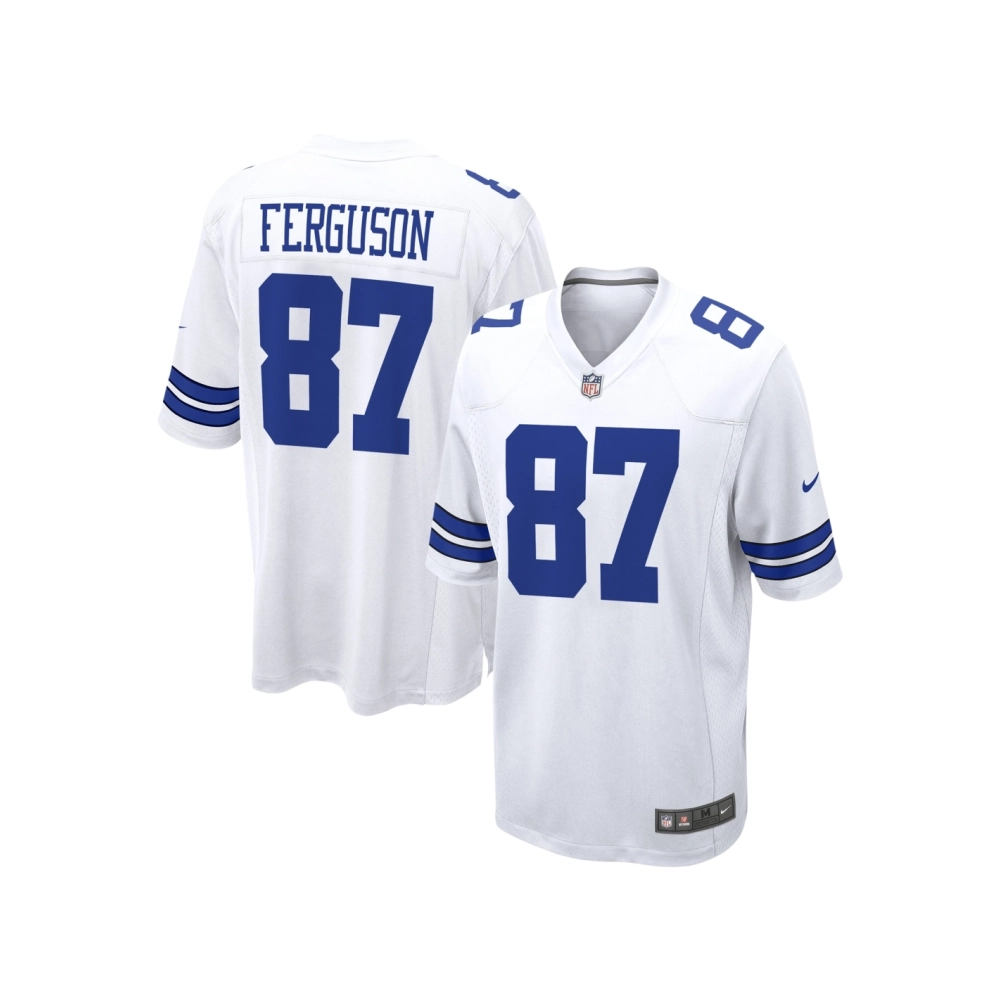 Mens Dallas Cowboys Jake Ferguson White Game Jersey