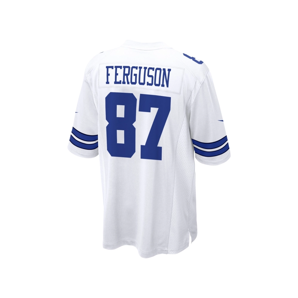 Mens Dallas Cowboys Jake Ferguson White Game Jersey