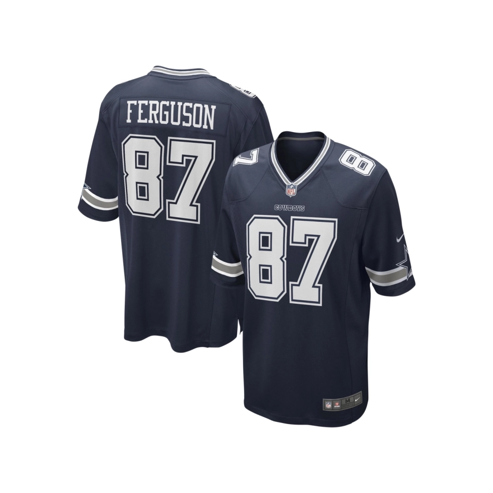 Mens Dallas Cowboys Jake Ferguson Navy Game Jersey