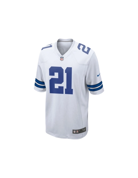 Mens Dallas Cowboys Ezekiel Elliott White Team Game Jersey