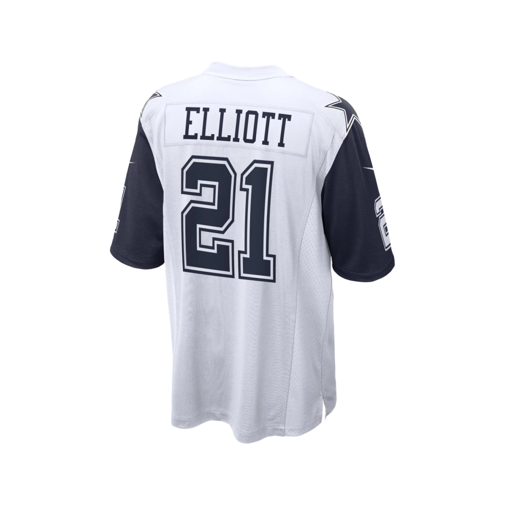 Mens Dallas Cowboys Ezekiel Elliott White Alternate Game Jersey