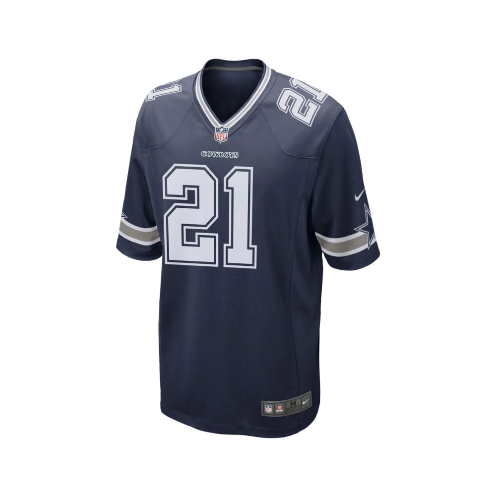 Mens Dallas Cowboys Ezekiel Elliott Navy Game Team Jersey