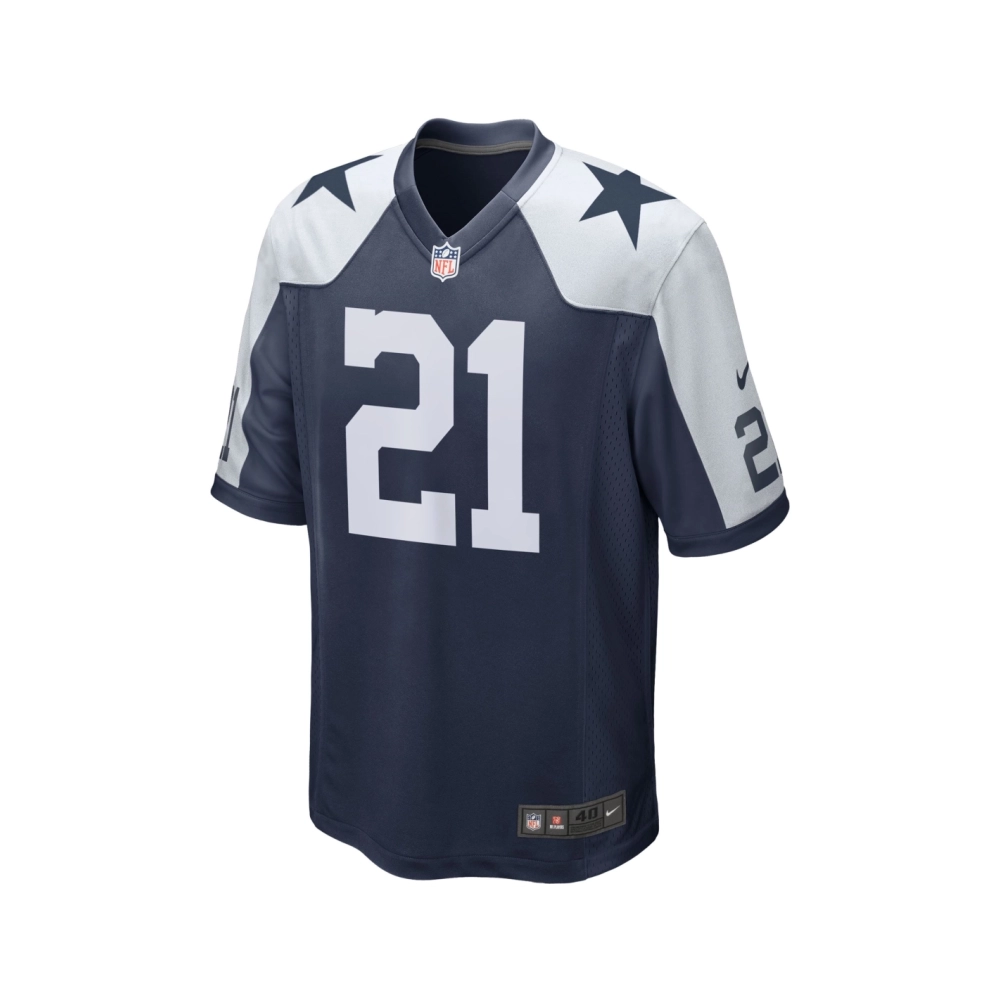 Mens Dallas Cowboys Ezekiel Elliott Navy Alternate Game Team Jersey
