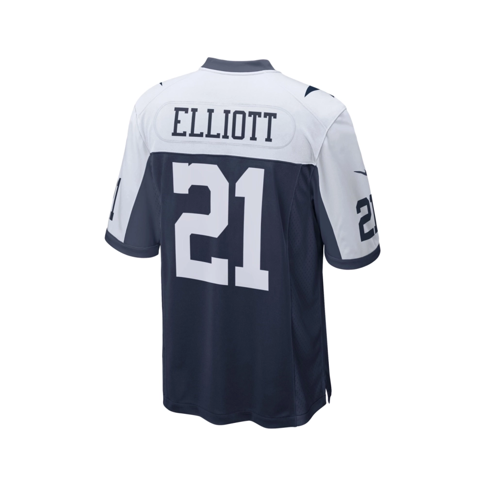 Mens Dallas Cowboys Ezekiel Elliott Navy Alternate Game Team Jersey