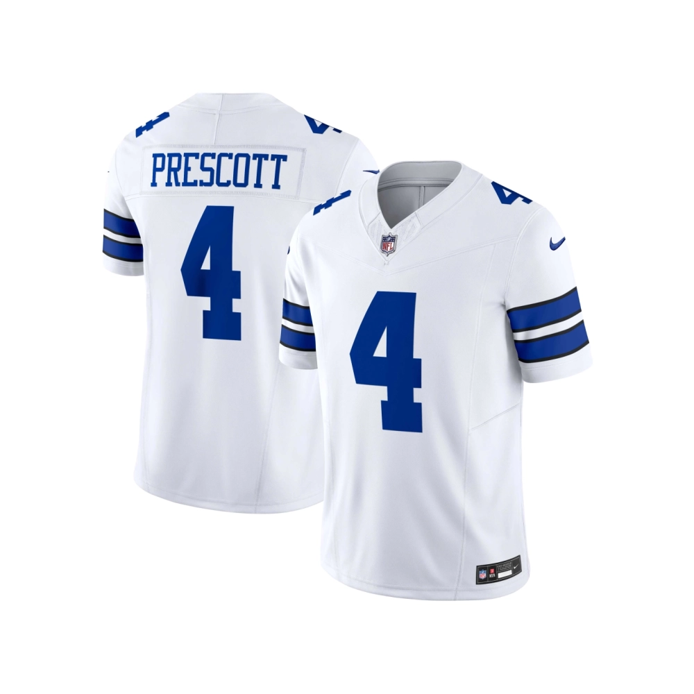 Mens Dallas Cowboys Dak Prescott White Vapor F.U.S.E. Limited Jersey