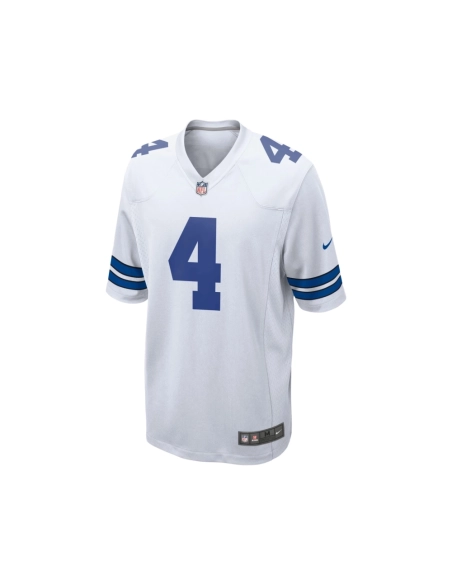 Mens Dallas Cowboys Dak Prescott White Game Team Jersey