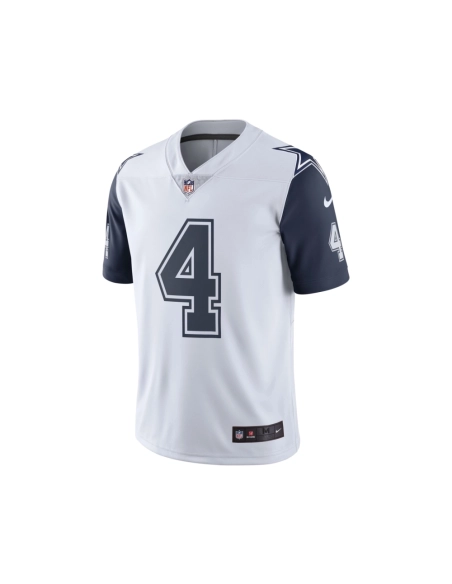 Mens Dallas Cowboys Dak Prescott White Color Rush Vapor Limited Jersey