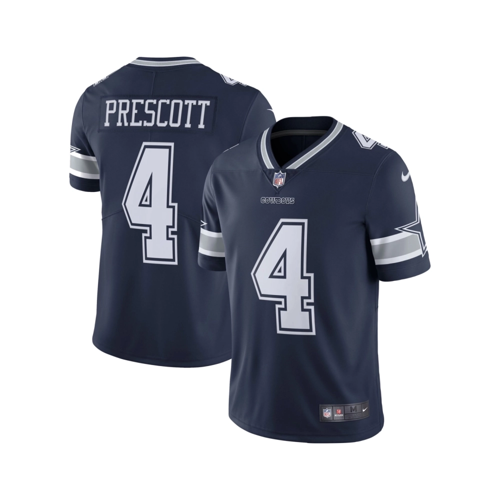 Mens Dallas Cowboys Dak Prescott Navy Vapor Limited Player Jersey