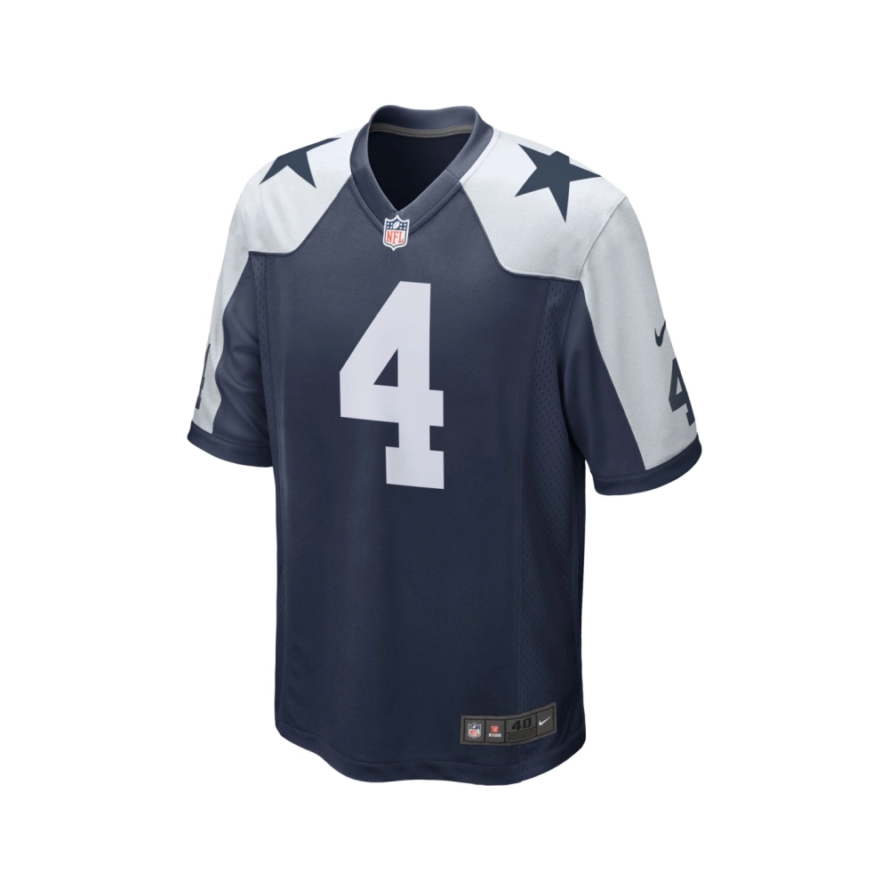 Mens Dallas Cowboys Dak Prescott Navy Alternate Game Team Jersey
