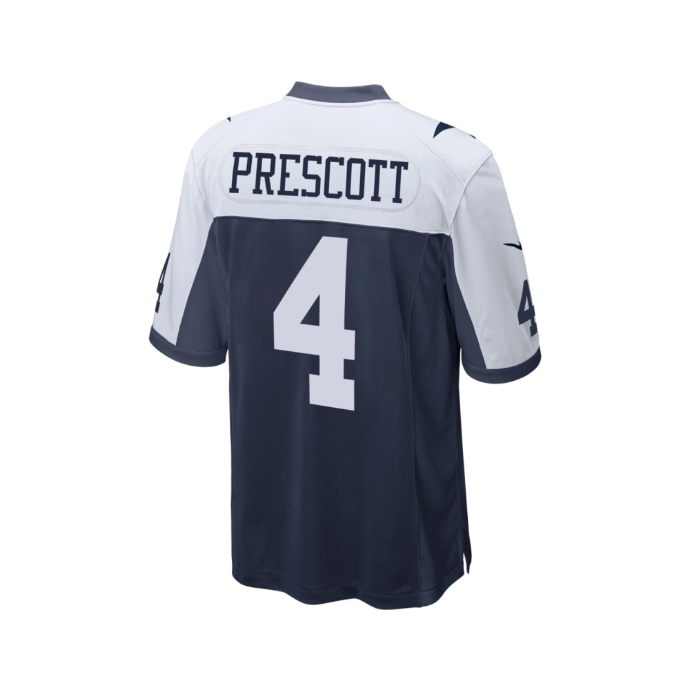 Mens Dallas Cowboys Dak Prescott Navy Alternate Game Team Jersey