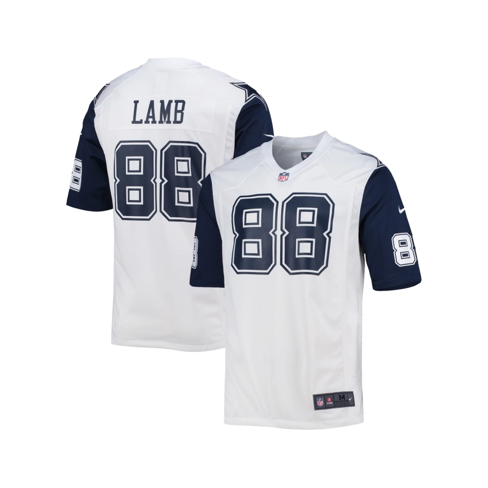 Mens Dallas Cowboys CeeDee Lamb White Alternate Game Jersey