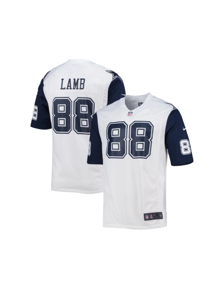 Mens Dallas Cowboys CeeDee Lamb White Alternate Game Jersey