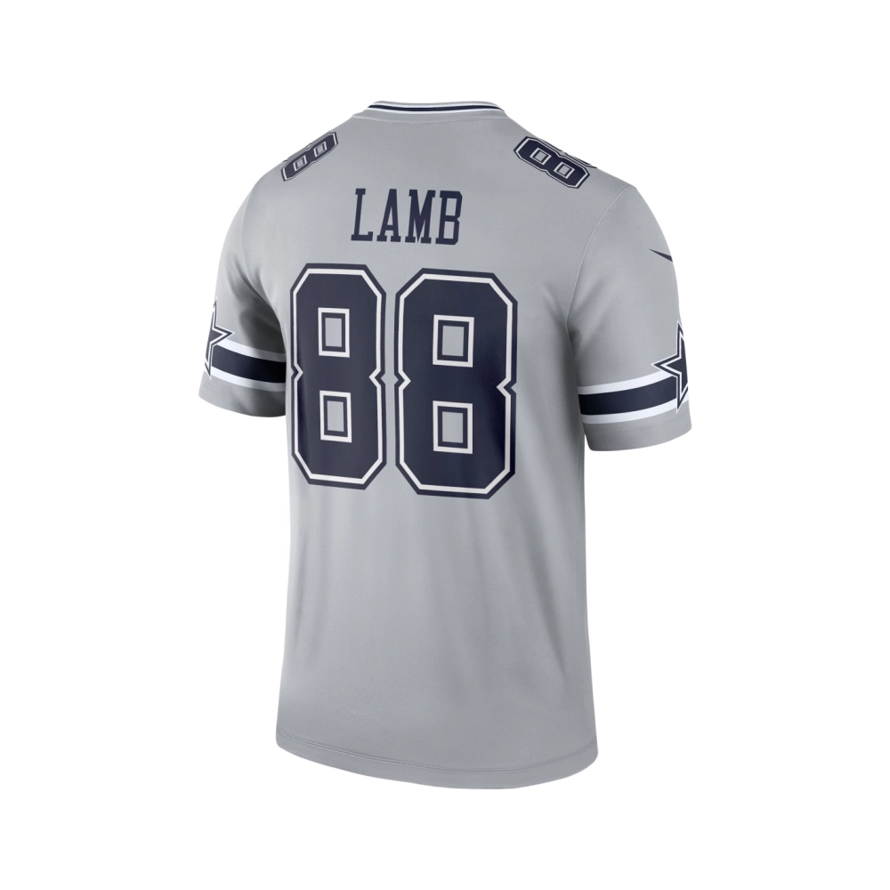 Mens Dallas Cowboys CeeDee Lamb Gray Inverted Legend Jersey