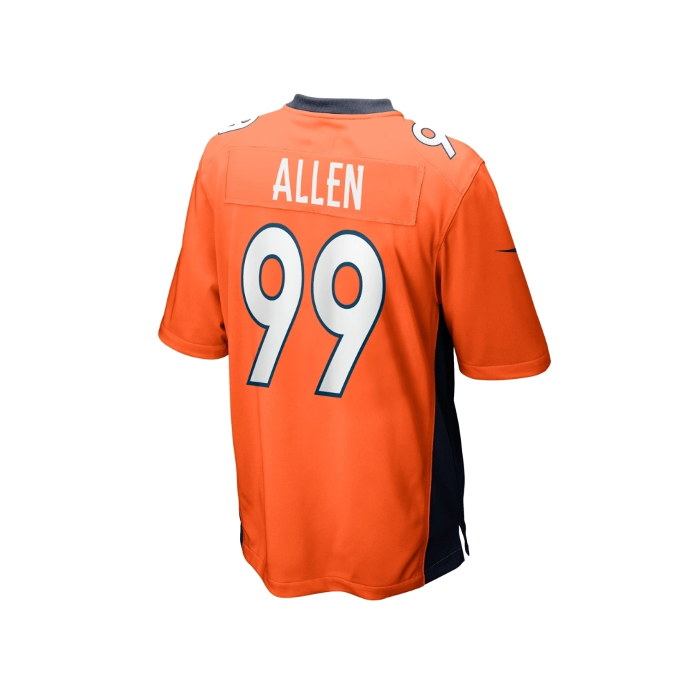 Mens Denver Broncos Zach Allen Orange Game Player Jersey