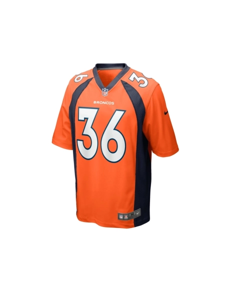 Mens Denver Broncos Tyler Badie Orange Team Game Jersey