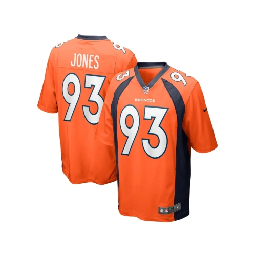 Mens Denver Broncos Troy Jones Orange Game Jersey