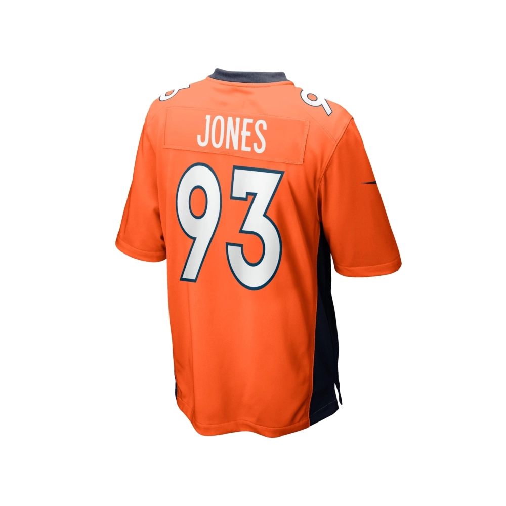 Mens Denver Broncos Troy Jones Orange Game Jersey