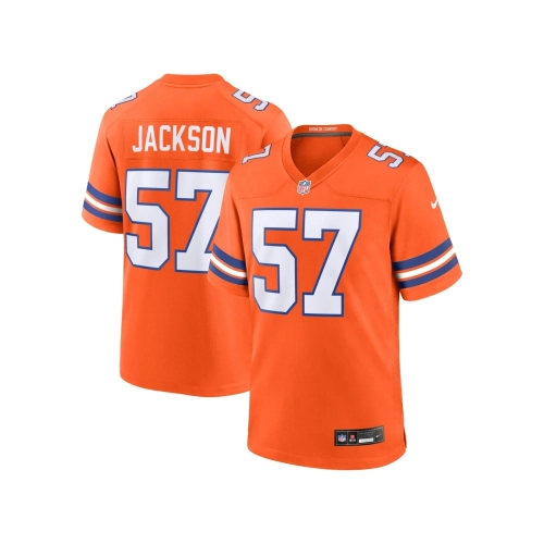 Mens Denver Broncos Tom Jackson Orange Mile High Collection 1977 Throwback Retired Player Game Jersey