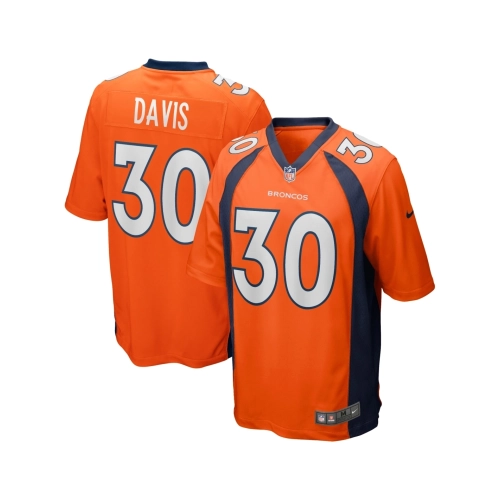 Mens Denver Broncos Terrell Davis Orange Game Retired Player Jersey