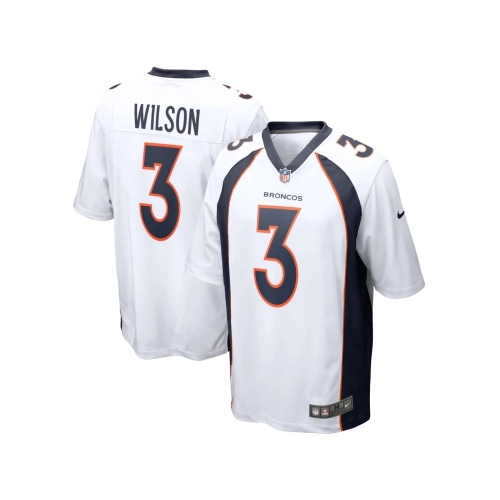 Mens Denver Broncos Russell Wilson White Game Jersey