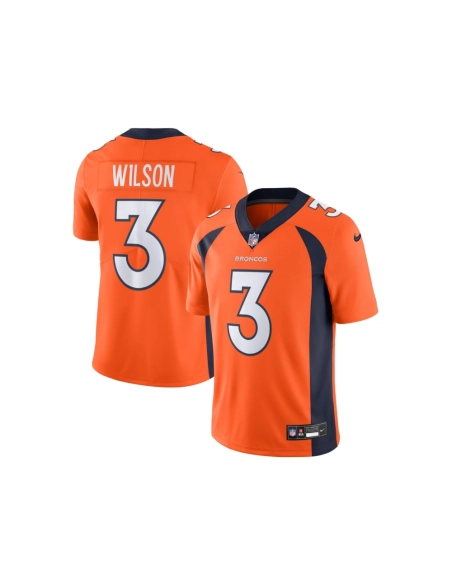 Mens Denver Broncos Russell Wilson Orange Vapor Untouchable Limited Jersey
