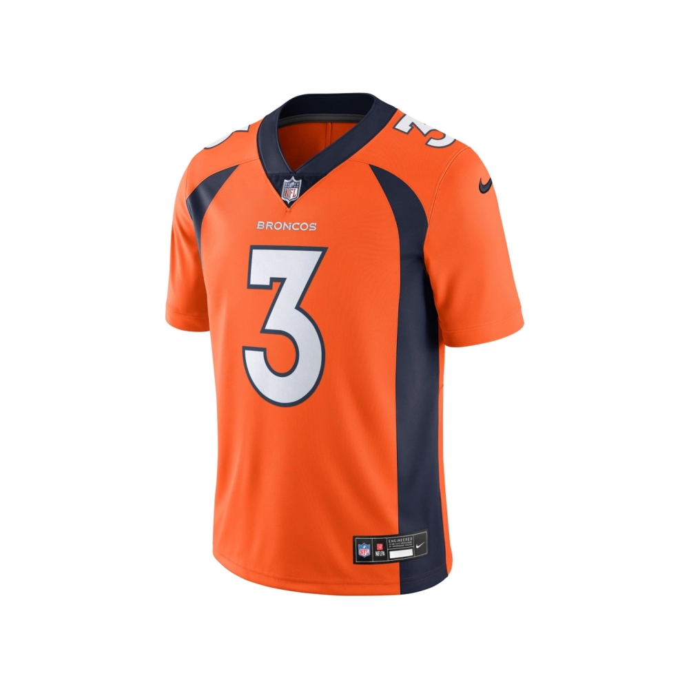 Mens Denver Broncos Russell Wilson Orange Vapor Untouchable Limited Jersey