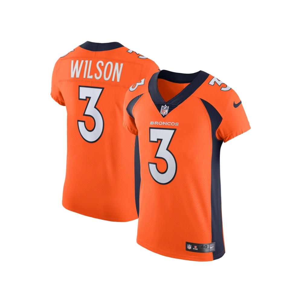 Mens Denver Broncos Russell Wilson Orange Vapor Elite Jersey